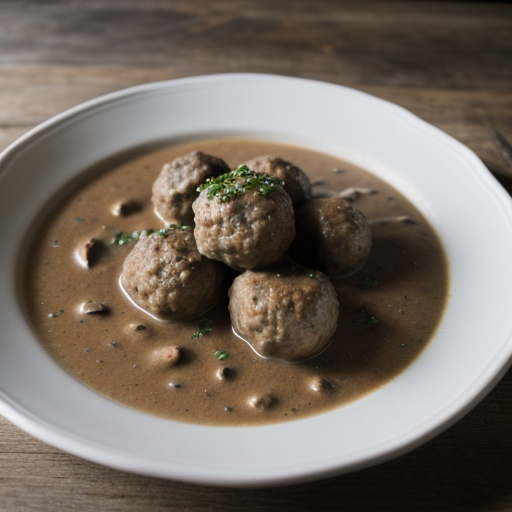 Tender Meatballs in Mushroom Gravy recipe image