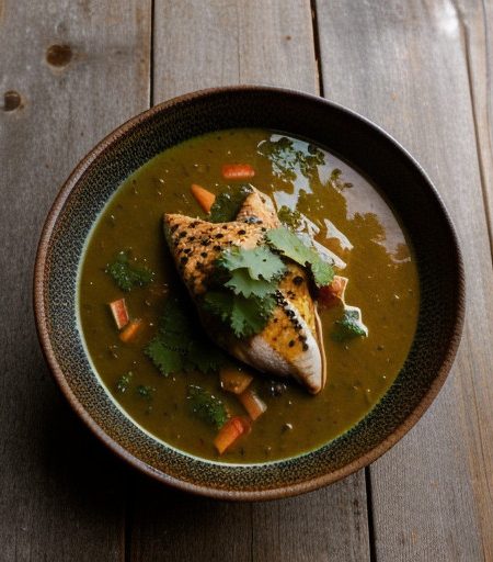 Tequila Chicken With Tomatillo Sauce recipe image