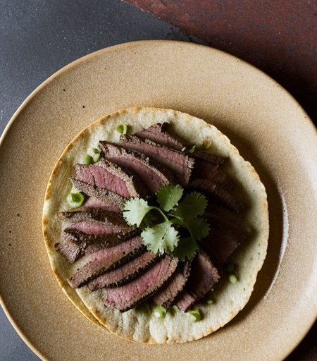 Tequila Flank Steak Tostadas recipe image