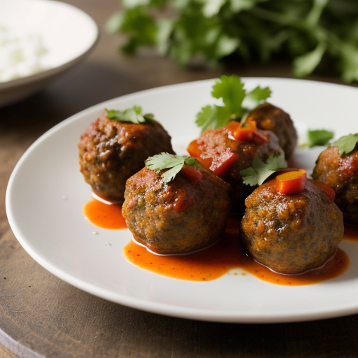 Tex-Mex Chili Meatballs With Zesty Tomato Sal recipe image