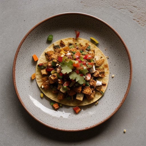 Tex-Mex Tofu Tostados With Salsa recipe image