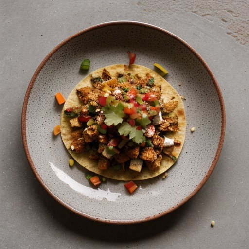 Tex-Mex Tofu Tostados With Salsa recipe image