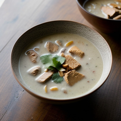 Thai Chicken & Coconut Milk Soup (Tom Ka Ga recipe image