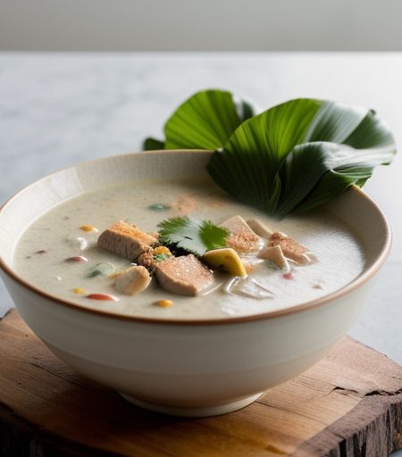 Thai Chicken and Coconut Milk Soup (Tom Ka Gai or Kai Tom recipe image