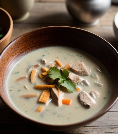 Thai Chicken and Coconut Milk Soup (Tom Ka Gai or Kai Tom Ga recipe image