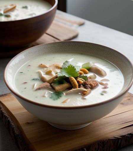 Thai Chicken and Coconut Milk Soup (Tom Ka Gai or Kai Tom recipe image