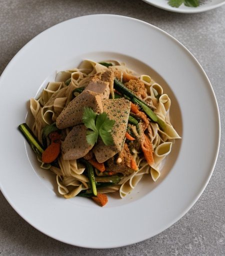 Thai Chicken and Pasta recipe image