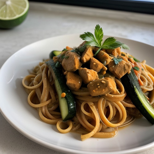Thai Chicken and Pasta recipe image