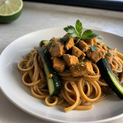 Thai Chicken and Pasta recipe image