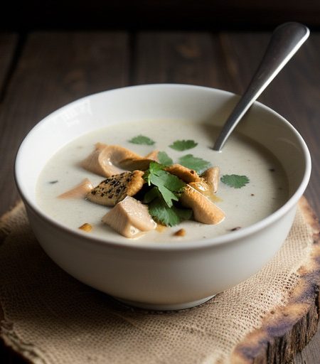 Thai Chicken in Coconut Milk Soup (Gai Tom Kha recipe image