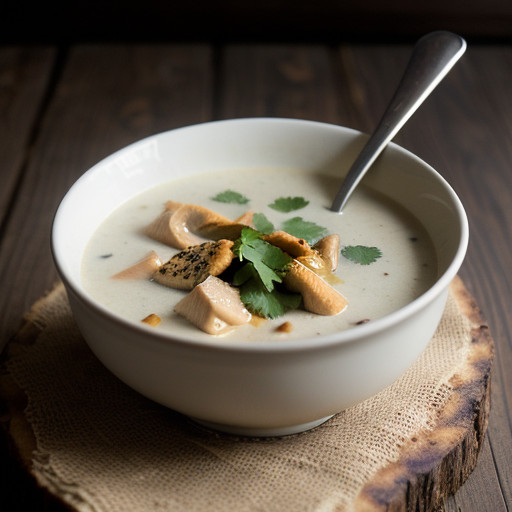 Thai Chicken in Coconut Milk Soup (Gai Tom Kha recipe image