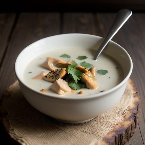 Thai Chicken in Coconut Milk Soup (Gai Tom Kha recipe image