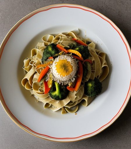 Thai Fettuccine Primavera recipe image