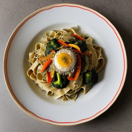 Thai Fettuccine Primavera recipe image