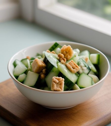 Thai Fresh Cucumber Salad (Taeng Kwa Brio Wan recipe image