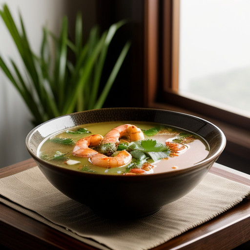 Thai Hot & Sour Shrimp Soup (Tom Yum Goong recipe image