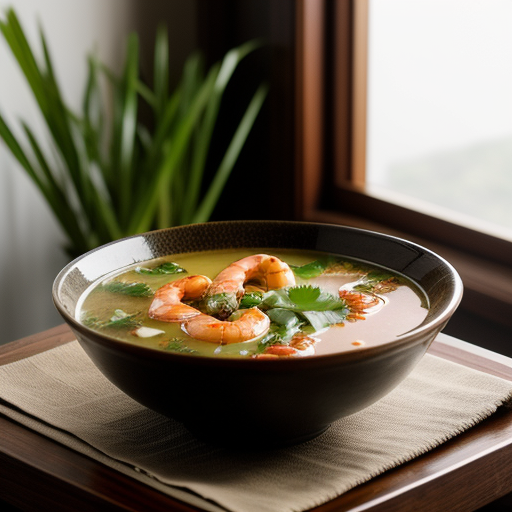 Thai Hot & Sour Shrimp Soup (Tom Yum Goong recipe image