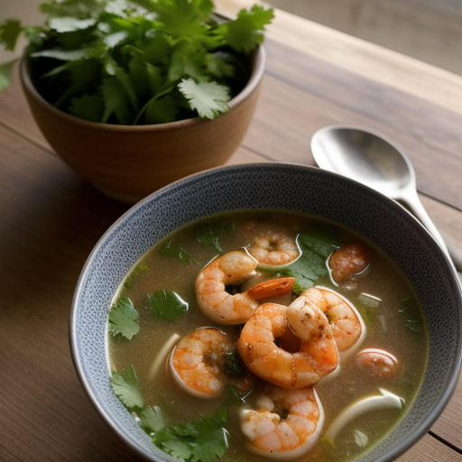 Thai Hot and Sour Shrimp Soup recipe image