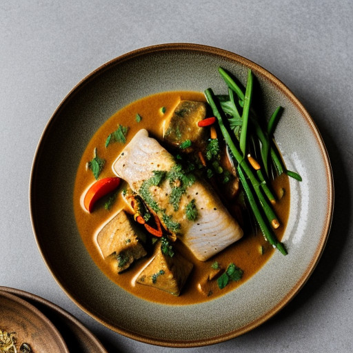 Thai Light Sea Bass With Curry & Ginger recipe image