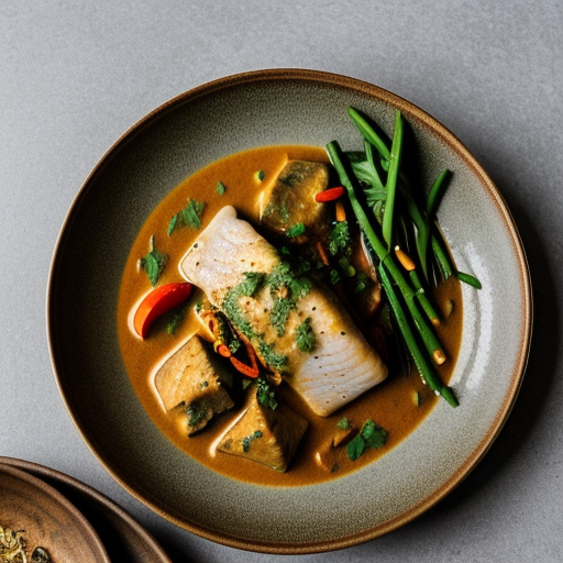 Thai Light Sea Bass With Curry & Ginger recipe image