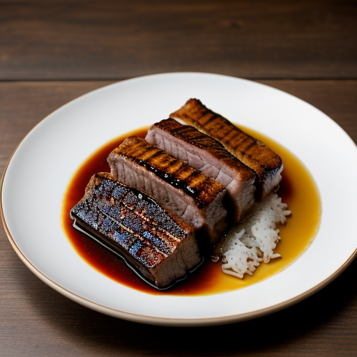 Thai Roast Pork With Sticky Rice - Moo Yang K recipe image