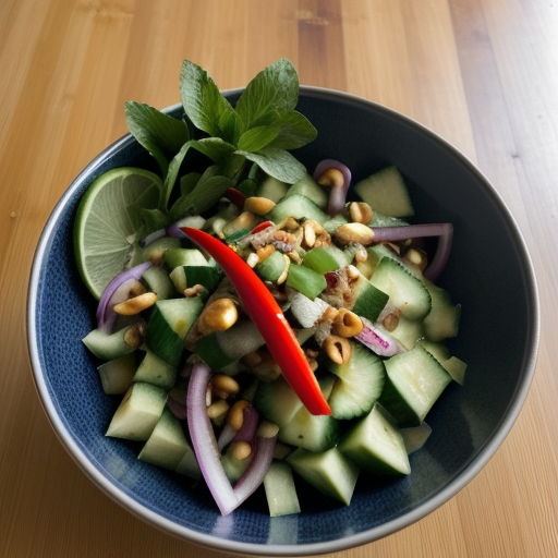 Thai Satay Cucumber Salad (Ajad recipe image