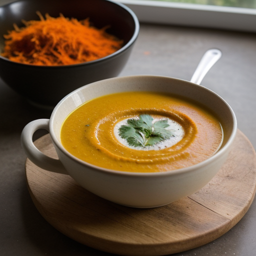 Thick Carrot and Coriander Soup recipe image