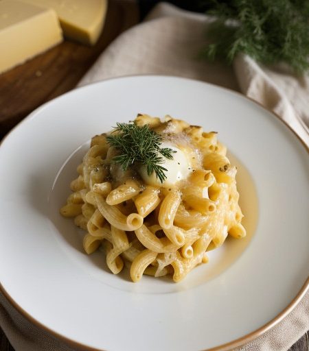 Three Cheese Baked Macaroni recipe image