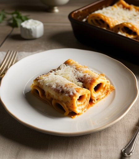 Three-Cheese Manicotti recipe image