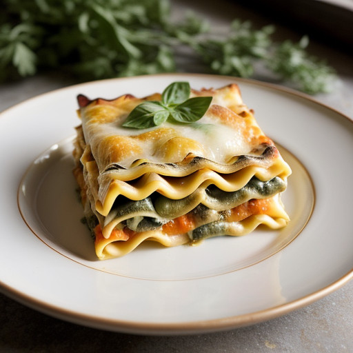 Three Cheese Vegetable Lasagna recipe image