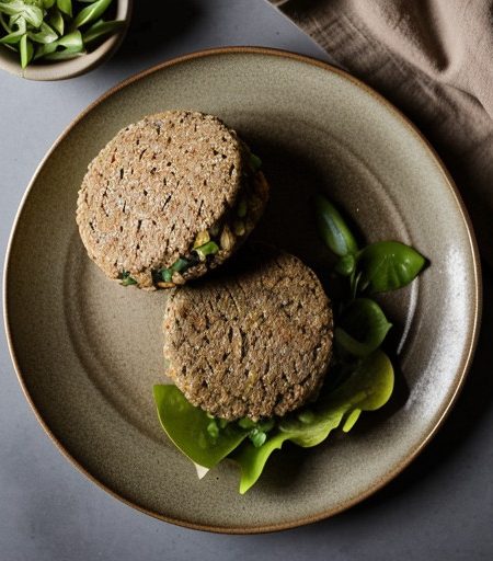 Three Grain Vegetable Burger recipe image