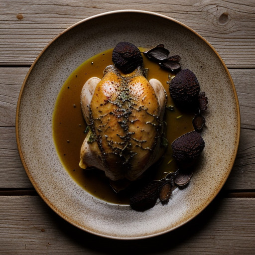 Thyme-Roasted Chicken Breast W/ Morel-Madeira recipe image