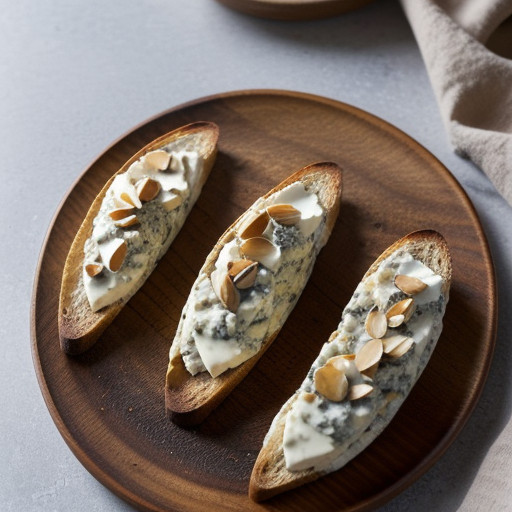 Toasted Almond & Gorgonzola Crostini With R recipe image