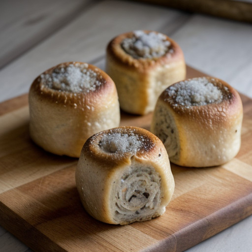 Toasted Mushroom Rolls recipe image