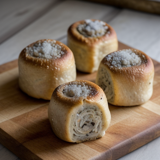 Toasted Mushroom Rolls recipe image
