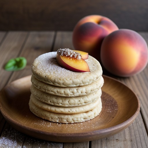 Toasted-Oat Shortcakes With Basil-Scented Peaches recipe image