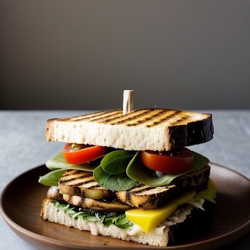 Tofu Provencal Club Sandwich recipe image