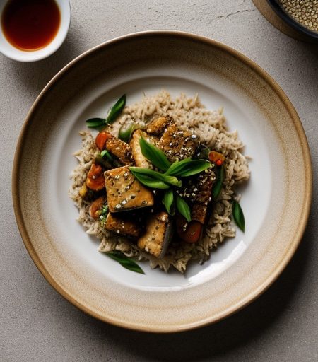 Tofu Rice Stir Fry recipe image
