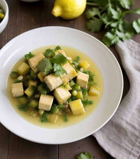 Tofu Steaks With Pineapple Salsa recipe image