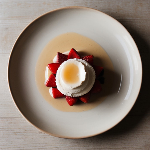 Tofu-Strawberry Dessert recipe image