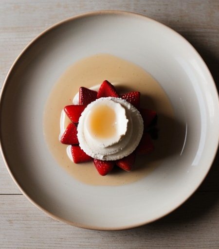Tofu-Strawberry Dessert recipe image