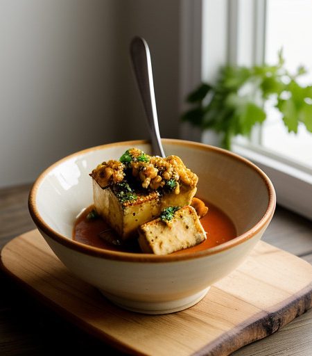 Tofu With Crab Sauce recipe image