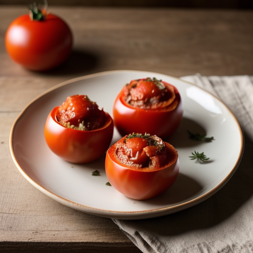Tomates Yemistes (Stuffed Tomatoes recipe image