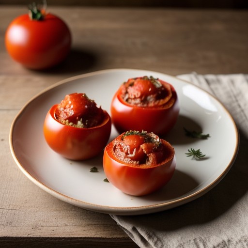 Tomates Yemistes (Stuffed Tomatoes recipe image