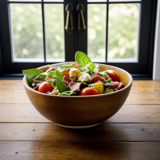 Tomato, Basil and Bacon Salad recipe image