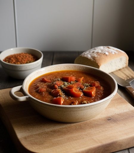 Tomato~ Bread & Pastina Stew recipe image