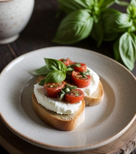 Tomato Bruschetta W/ Fresh Basil recipe image