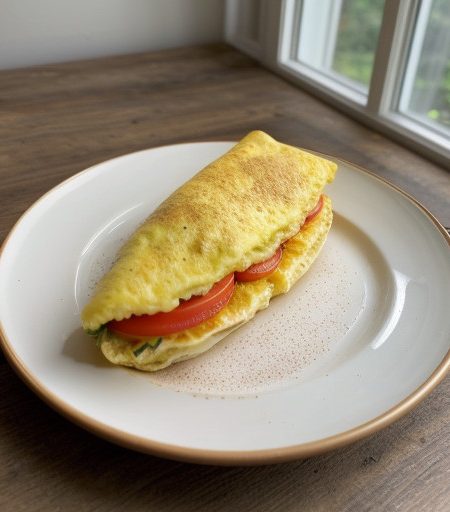 Tomato Croton Omelette recipe image
