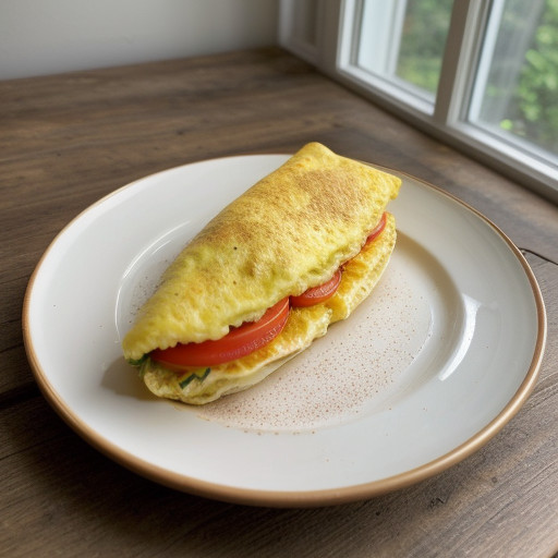Tomato Croton Omelette recipe image
