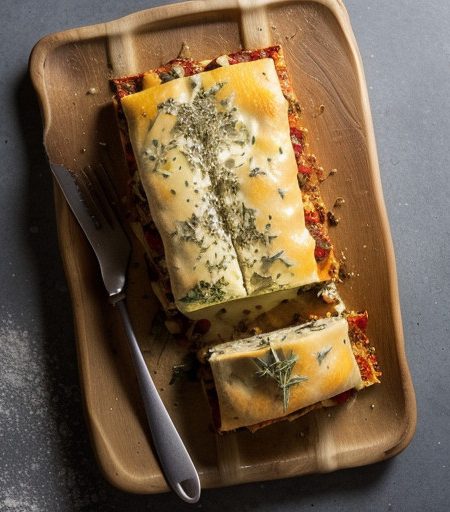 Tomato-French Bread Lasagna recipe image